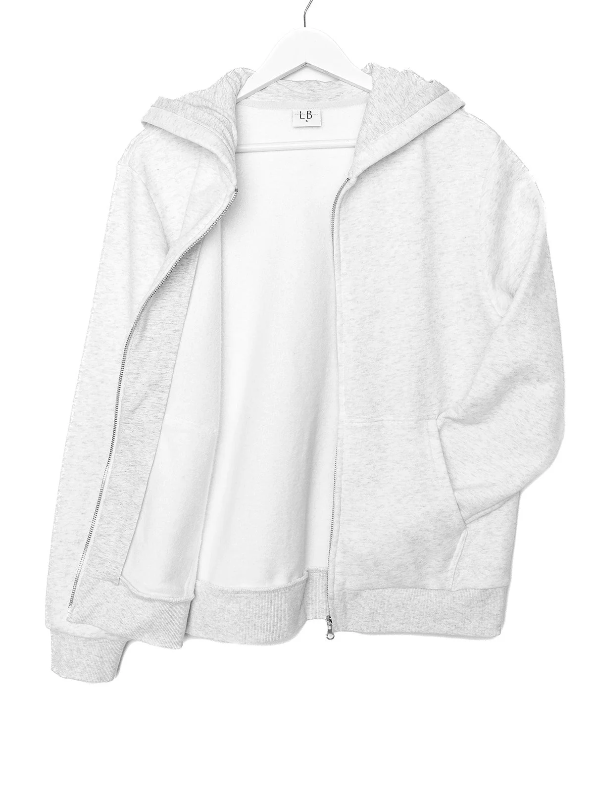 Adult Classic Zip Hoodie - Light Heather Grey - Image 4