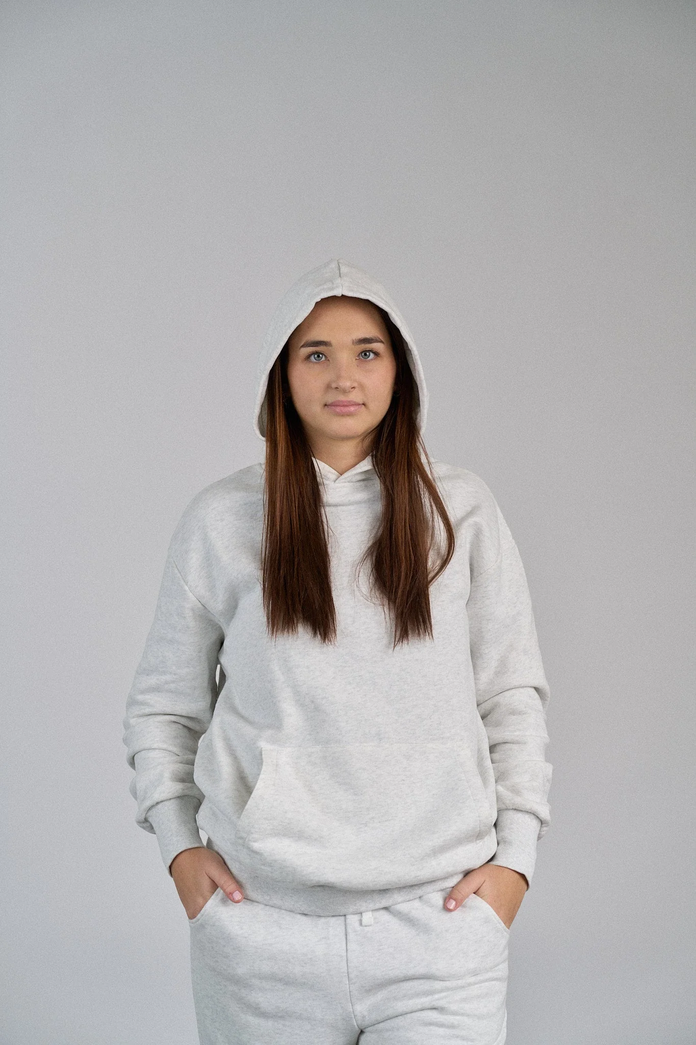 Adult Elevated Hoodie - Light Heather Grey - Image 3