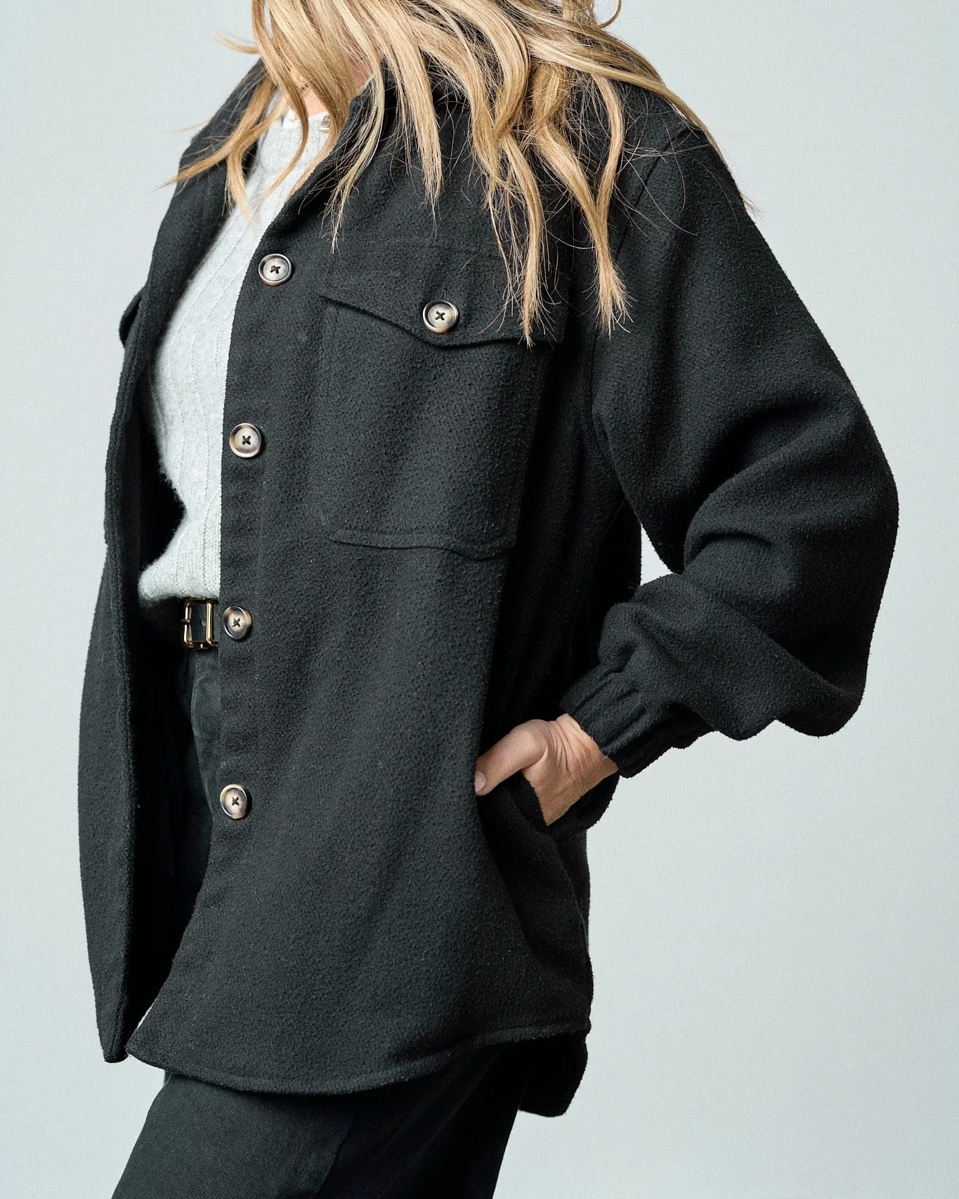 Adult Shacket - Black - Image 5