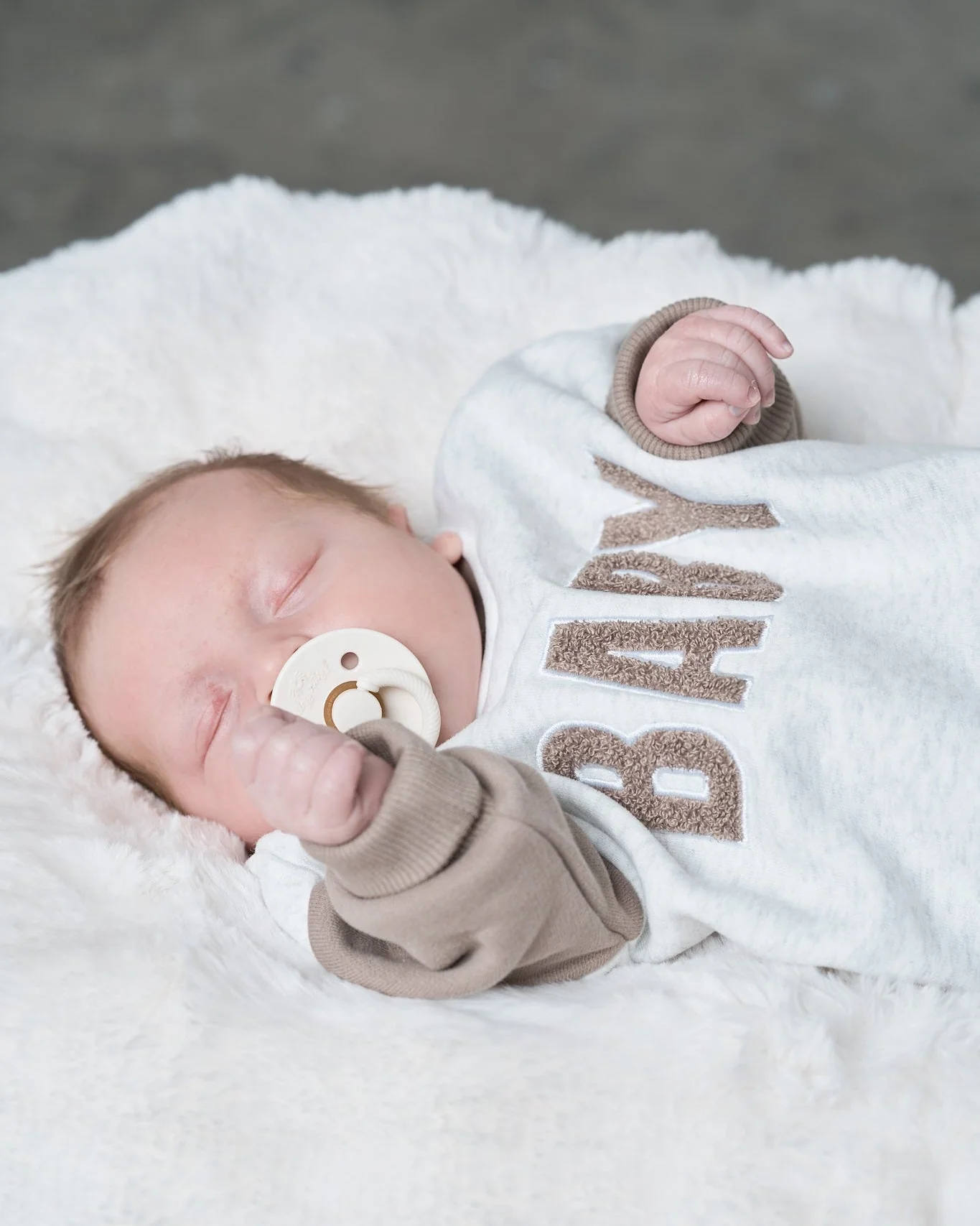 Baby Elevated Crewneck - Mushroom - Image 3