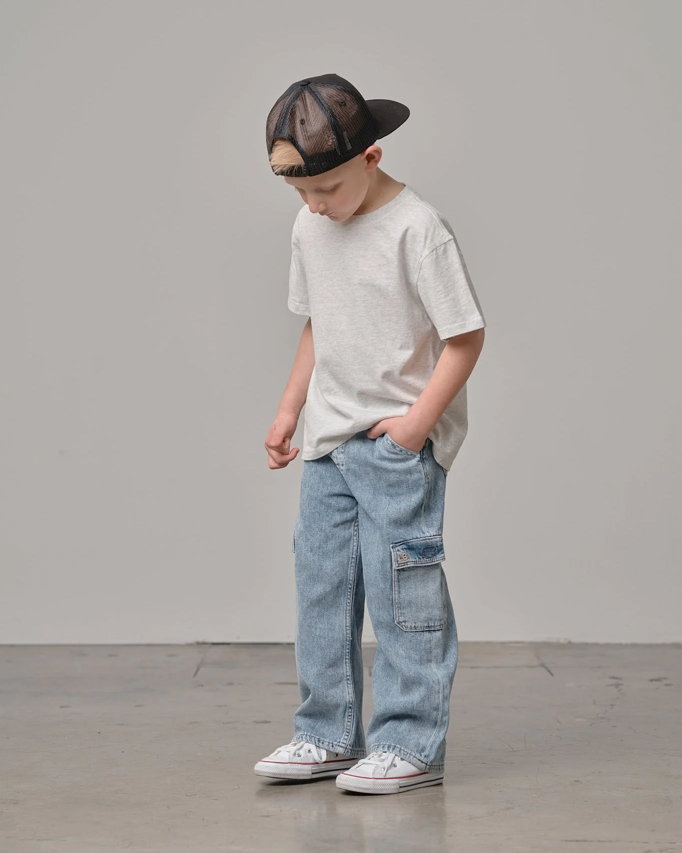 Cargo Denim Straight Leg - Light Wash - Image 2