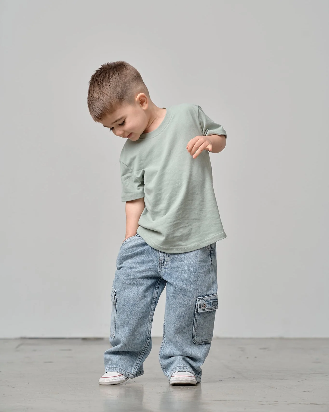 Cargo Denim Straight Leg - Light Wash - Image 3