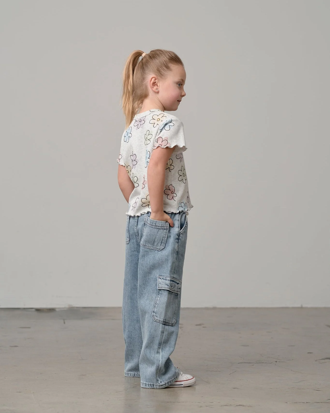 Cargo Denim Straight Leg - Light Wash - Image 6