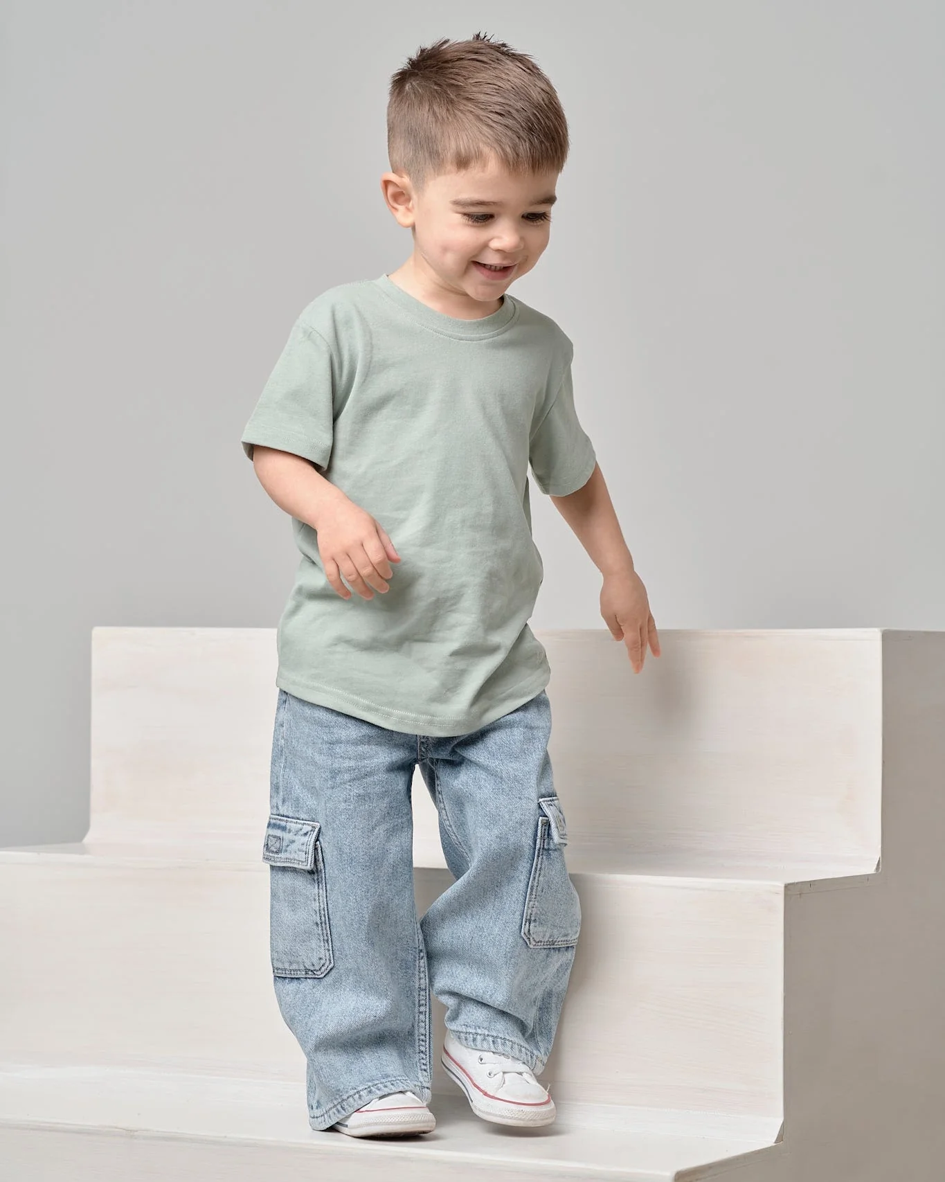 Cargo Denim Straight Leg - Light Wash - Image 7