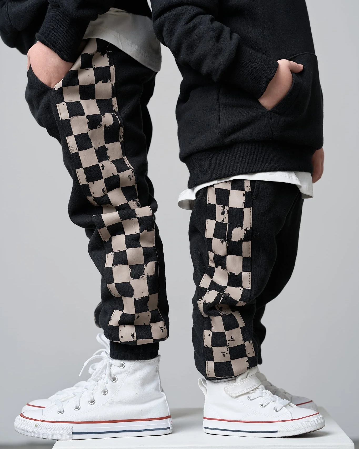 Check Stripe Elevated Sweatpant - Black - Image 3