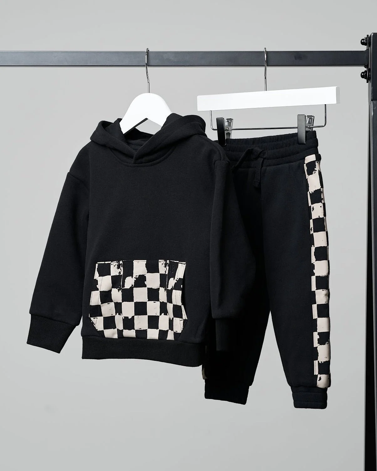 Check Stripe Elevated Sweatpant - Black - Image 8