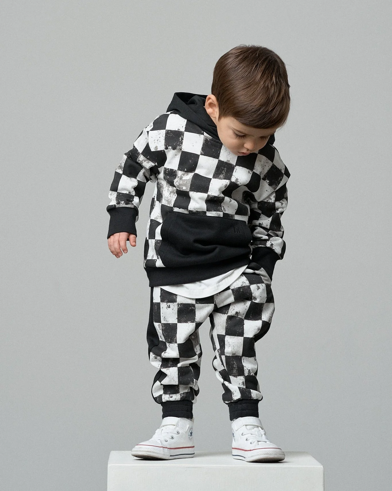 Checkered Sweatpant - Black - Image 3