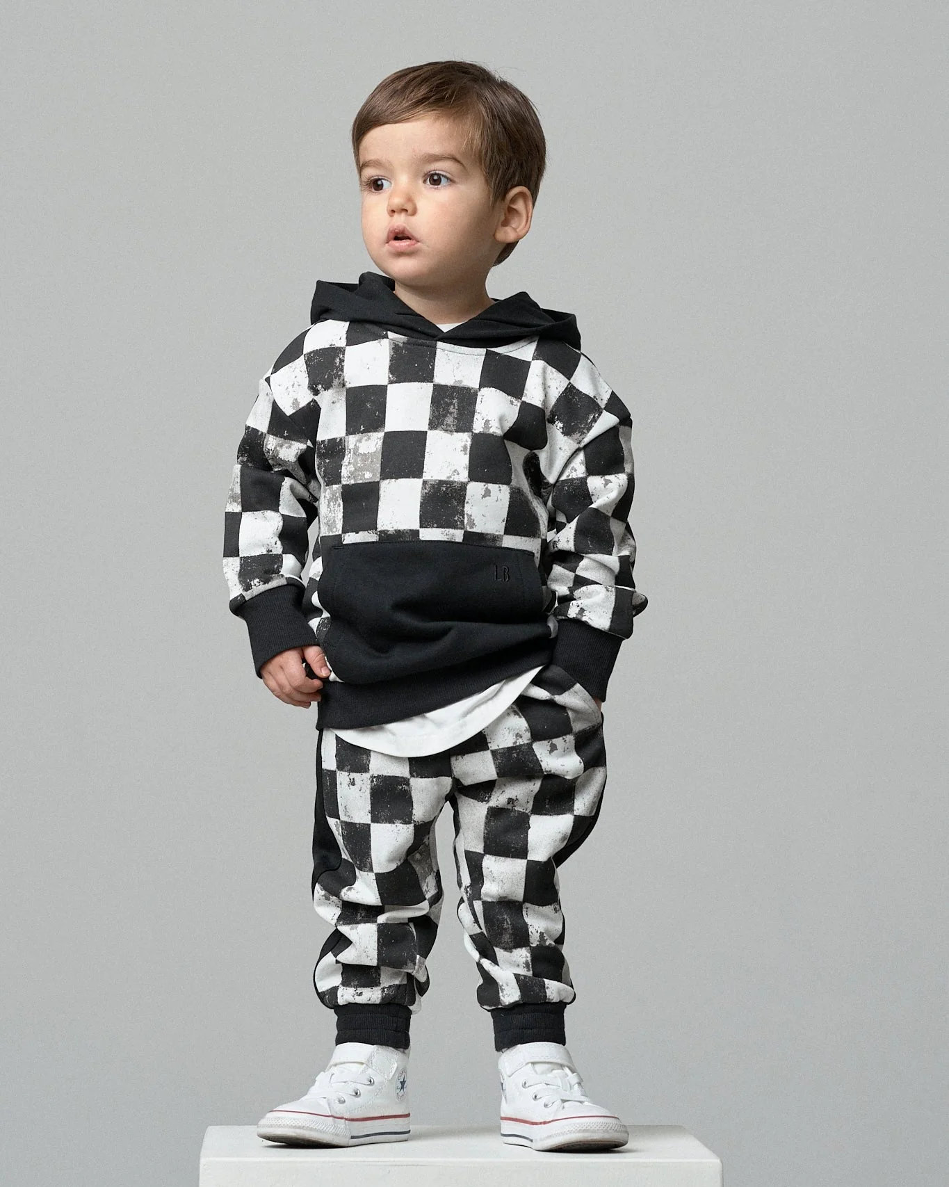 Checkered Sweatpant - Black - Image 6