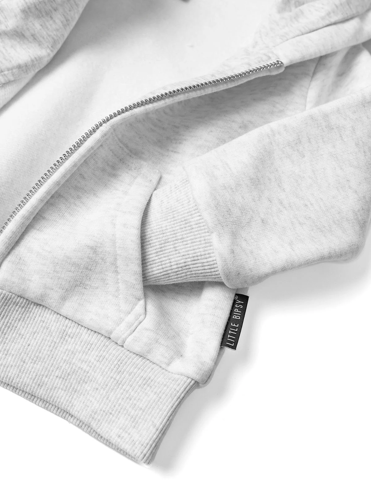Classic Zip Hoodie - Light Heather Grey - Image 11
