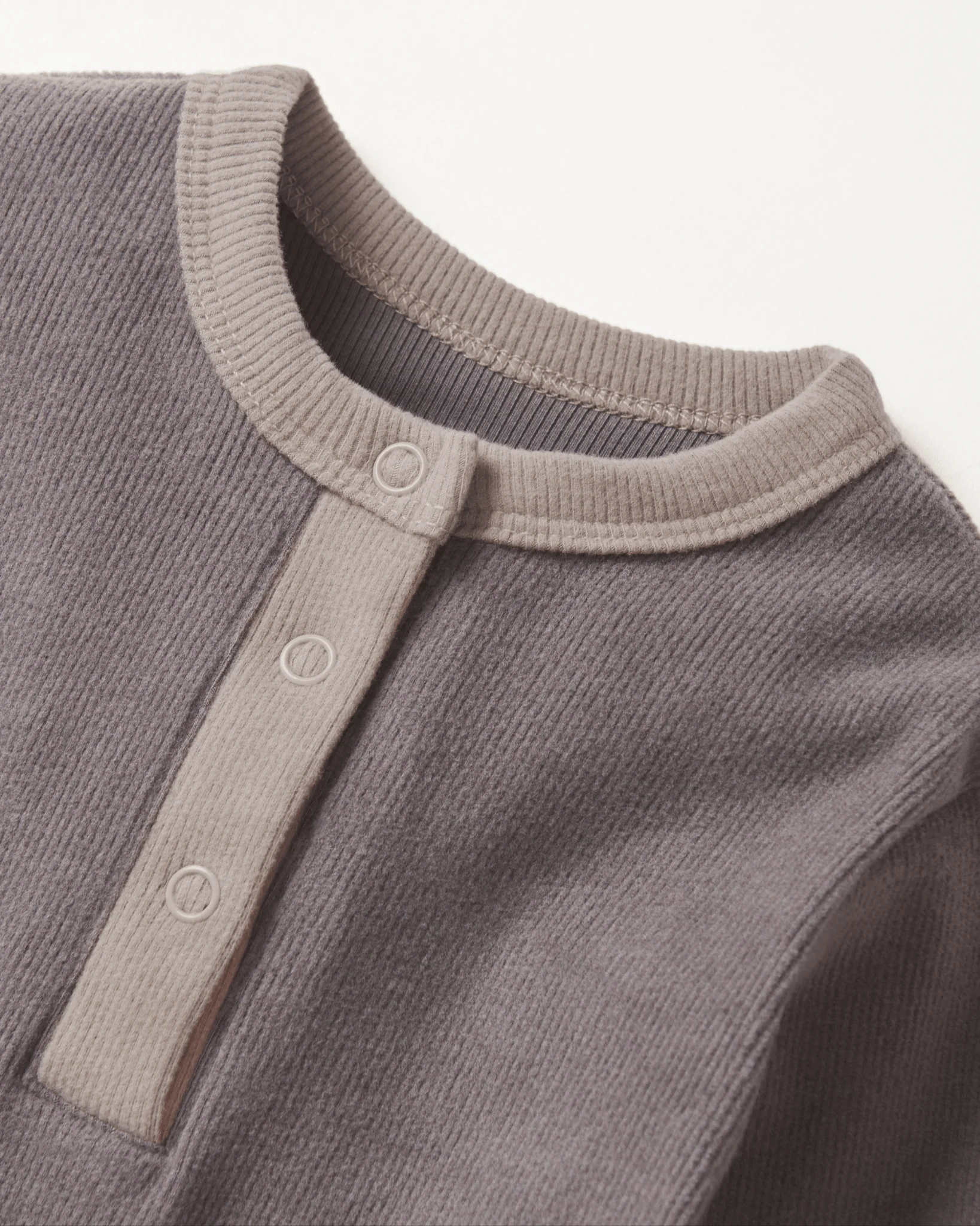 Colorblock Ribbed Romper - Graphite - Image 5