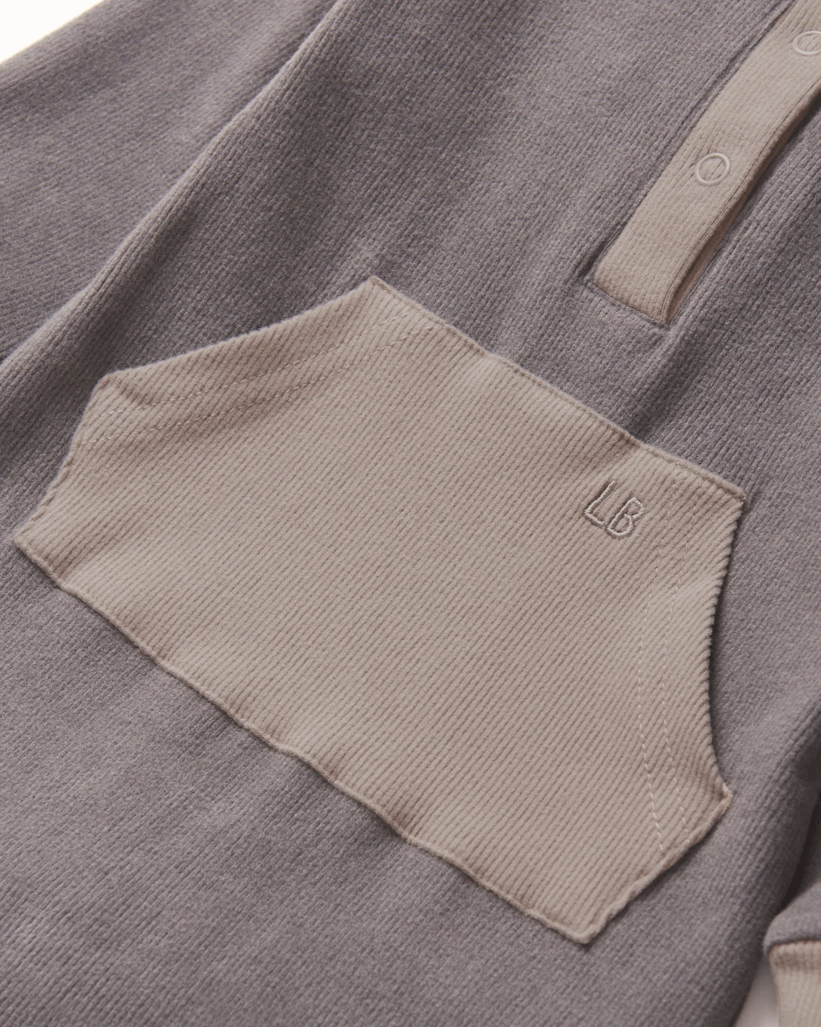 Colorblock Ribbed Romper - Graphite - Image 6