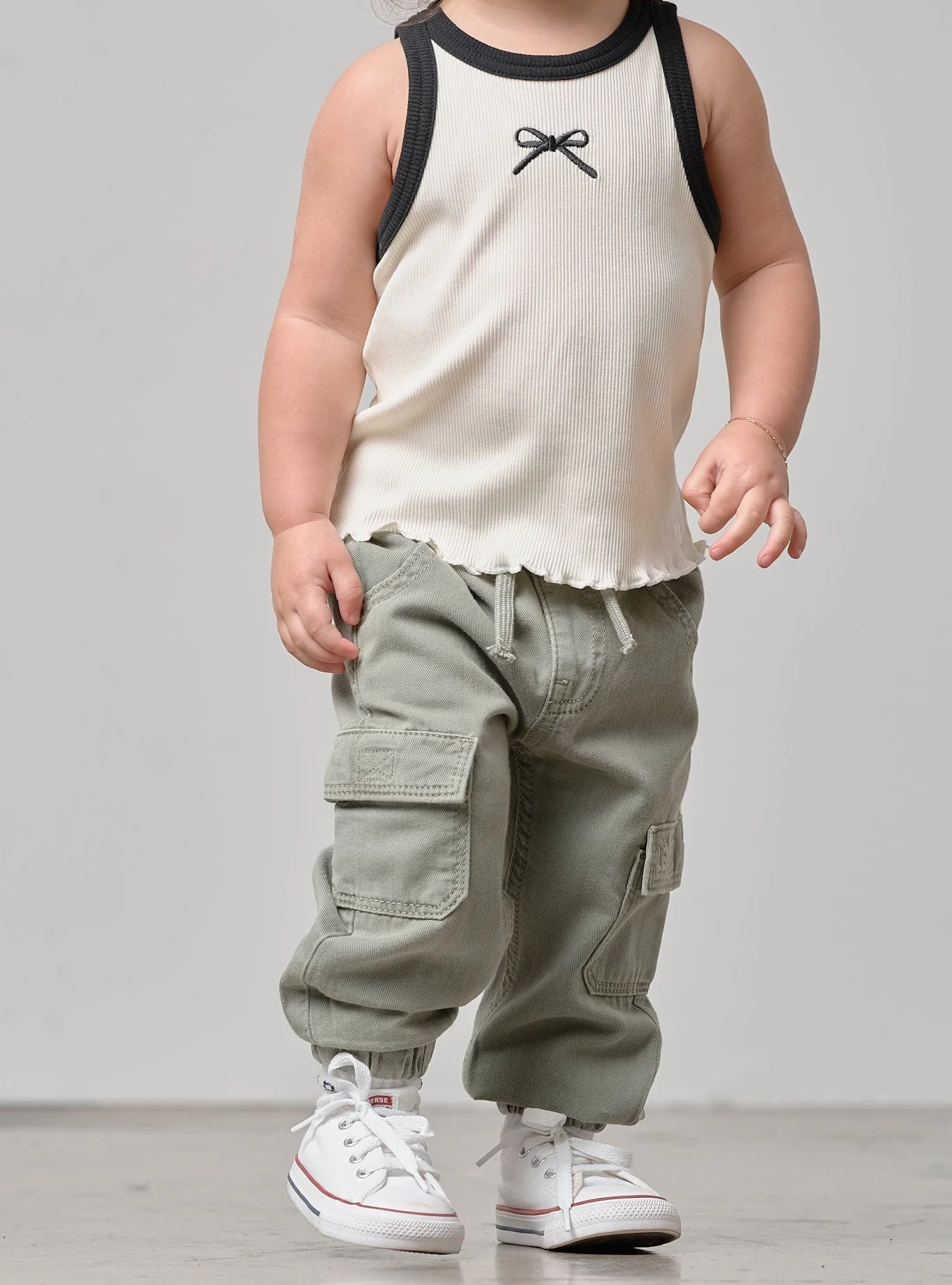 Cotton Twill Cargo Jogger - Agave - Image 3