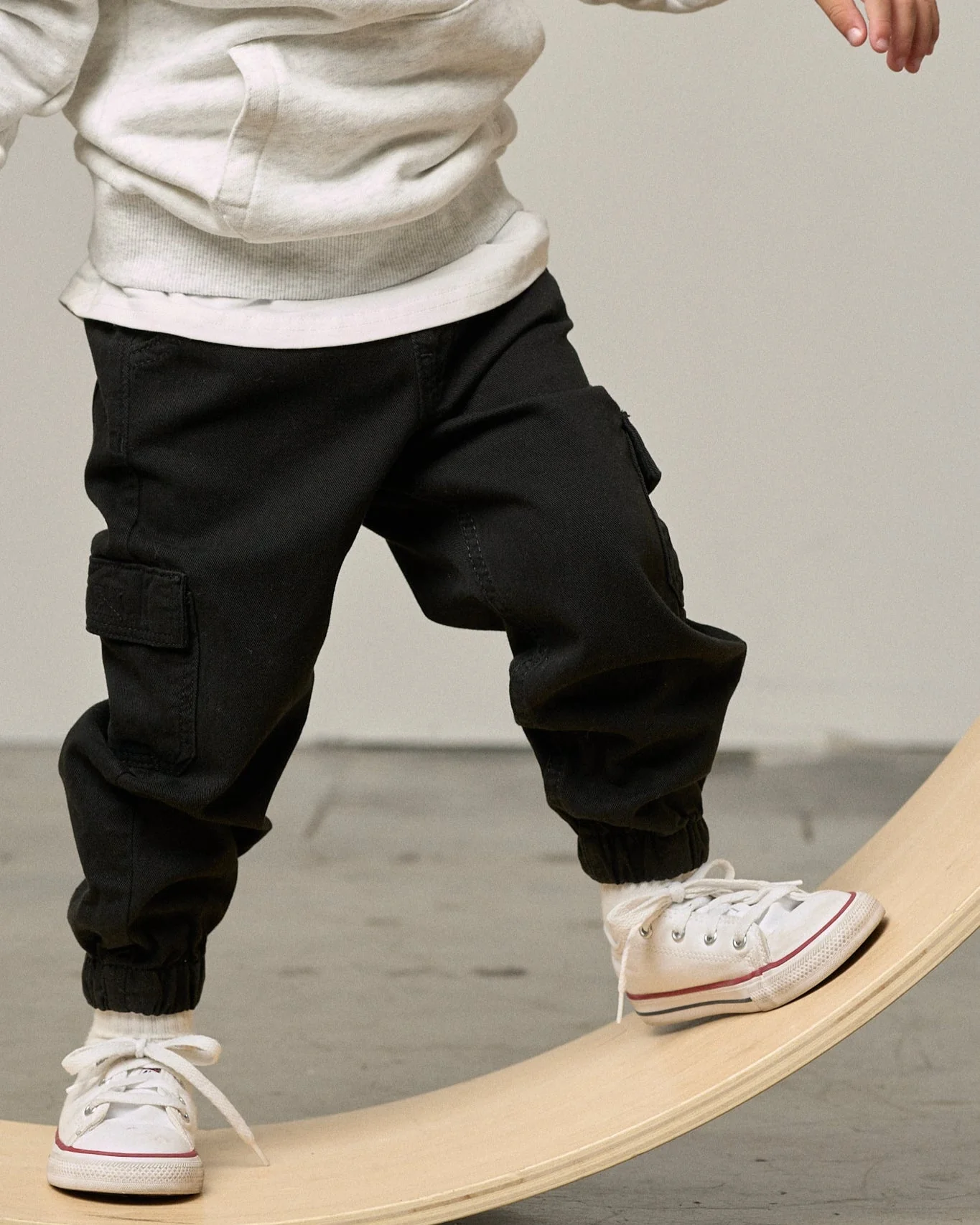 Cotton Twill Cargo Jogger - Black - Image 7