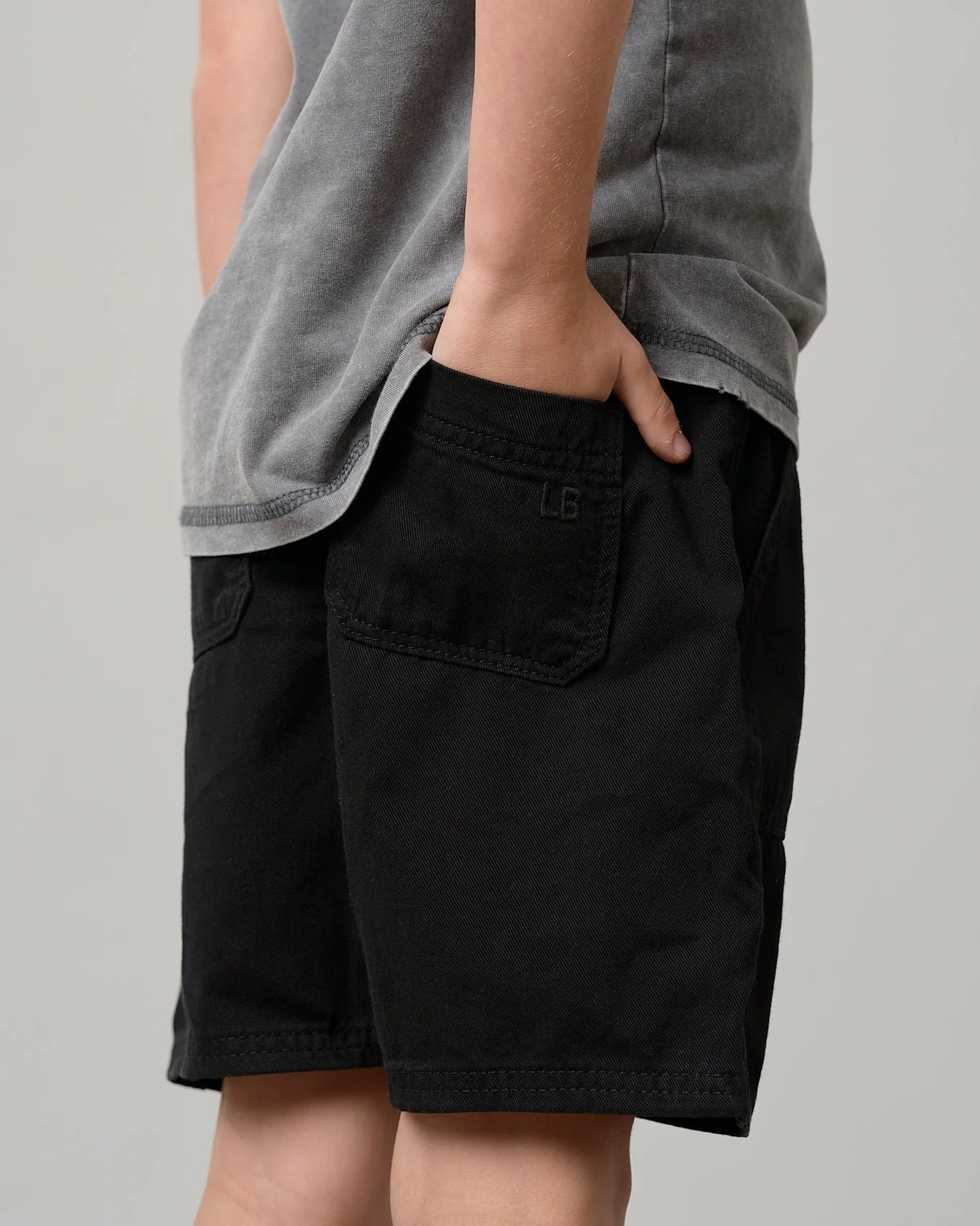 Cotton Twill Short - Black - Image 11