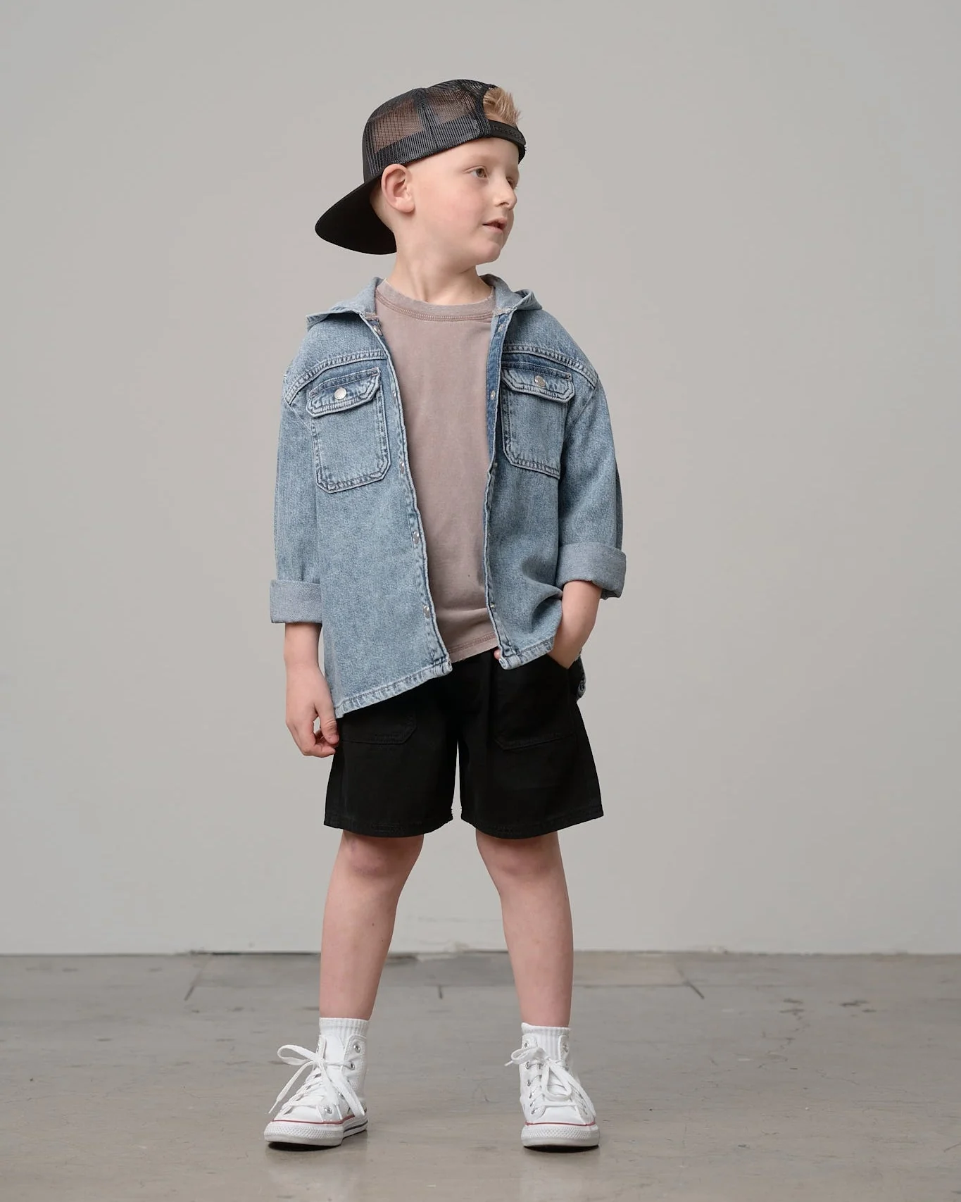 Cotton Twill Short - Black - Image 4