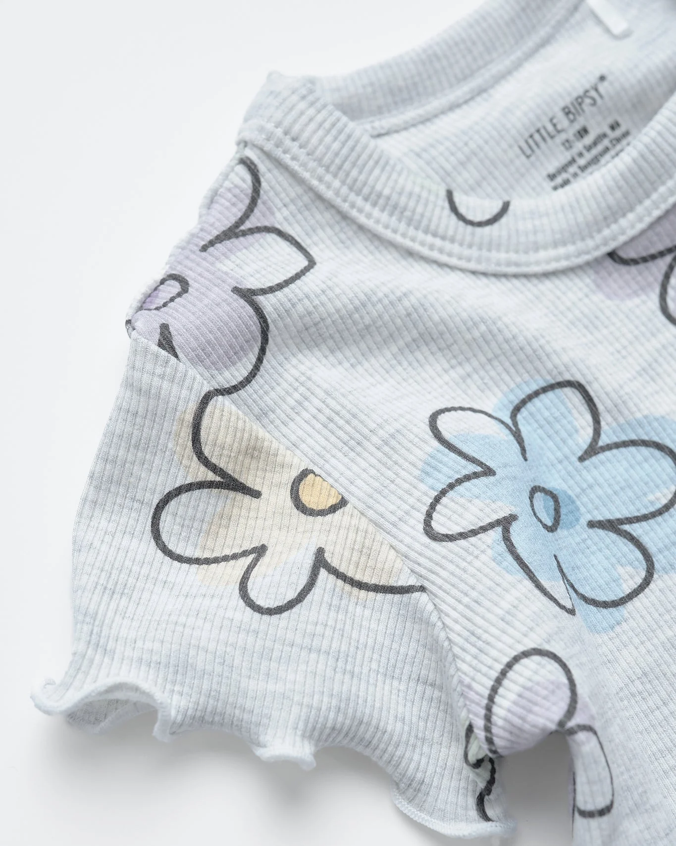 Ribbed Lettuce Trim Tee - Daisy Dreams - Image 13