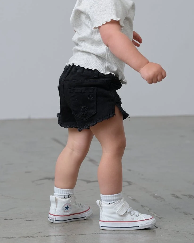 Denim Shorties - Black Wash