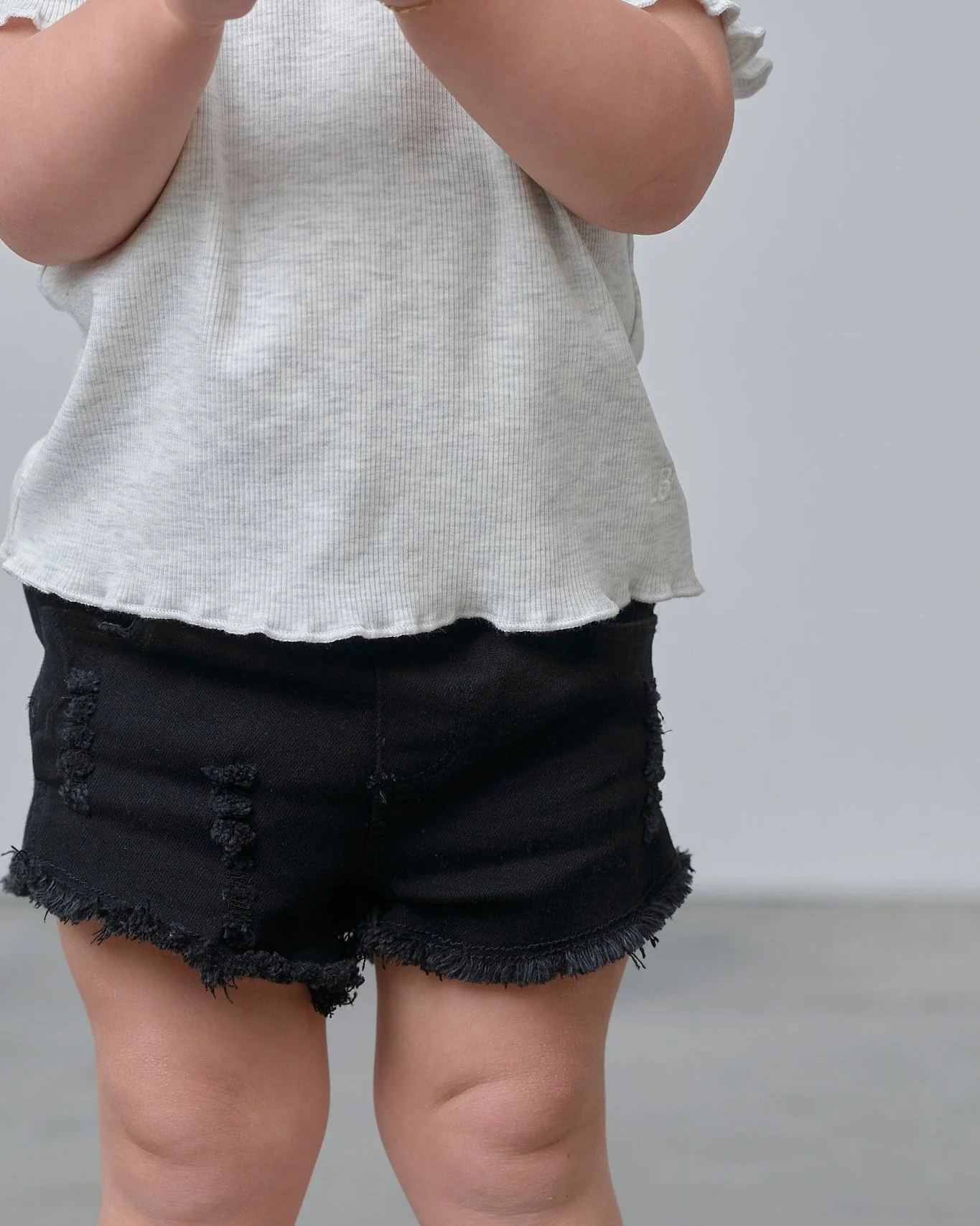Denim Shorties - Black Wash - Image 10