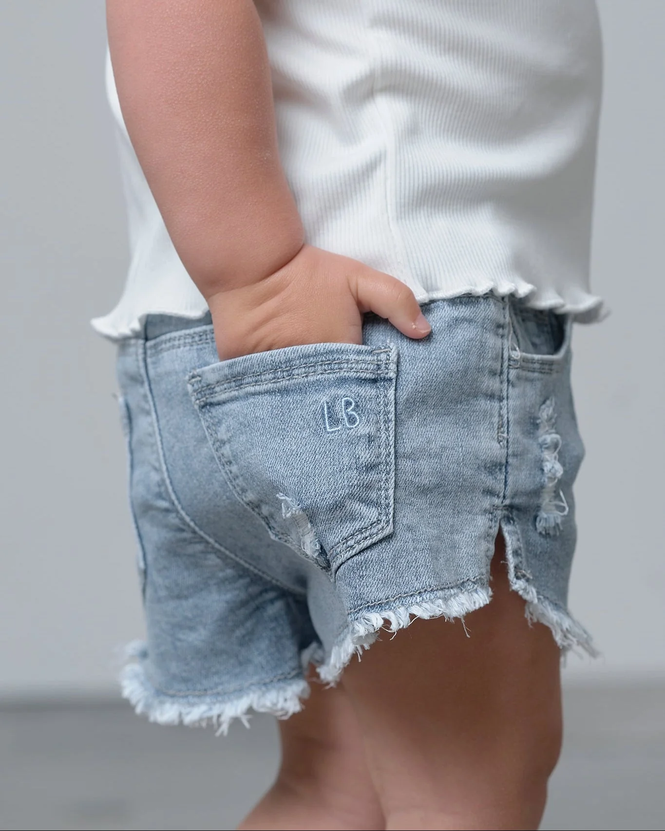 Denim Shorties - Light Wash - Image 10