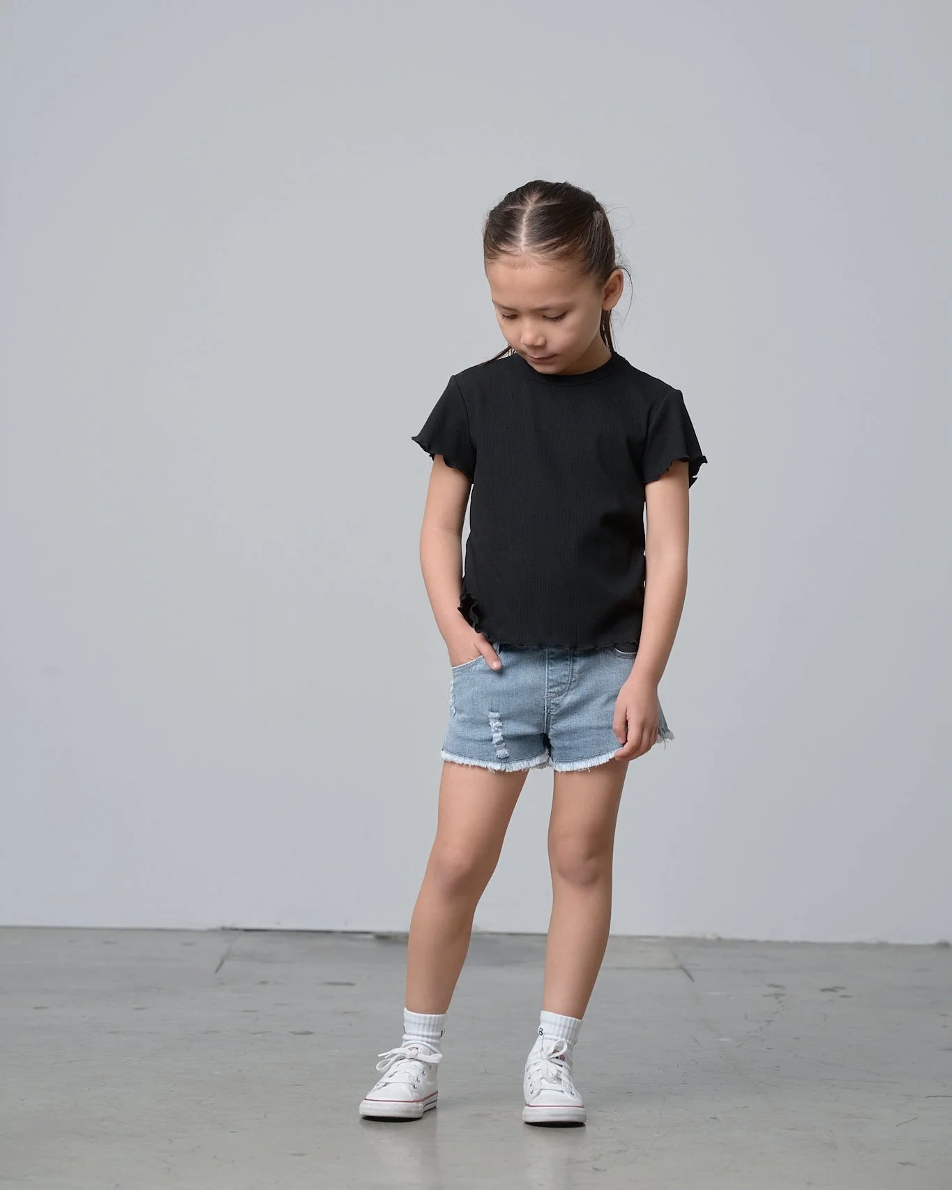 Denim Shorties - Light Wash - Image 6