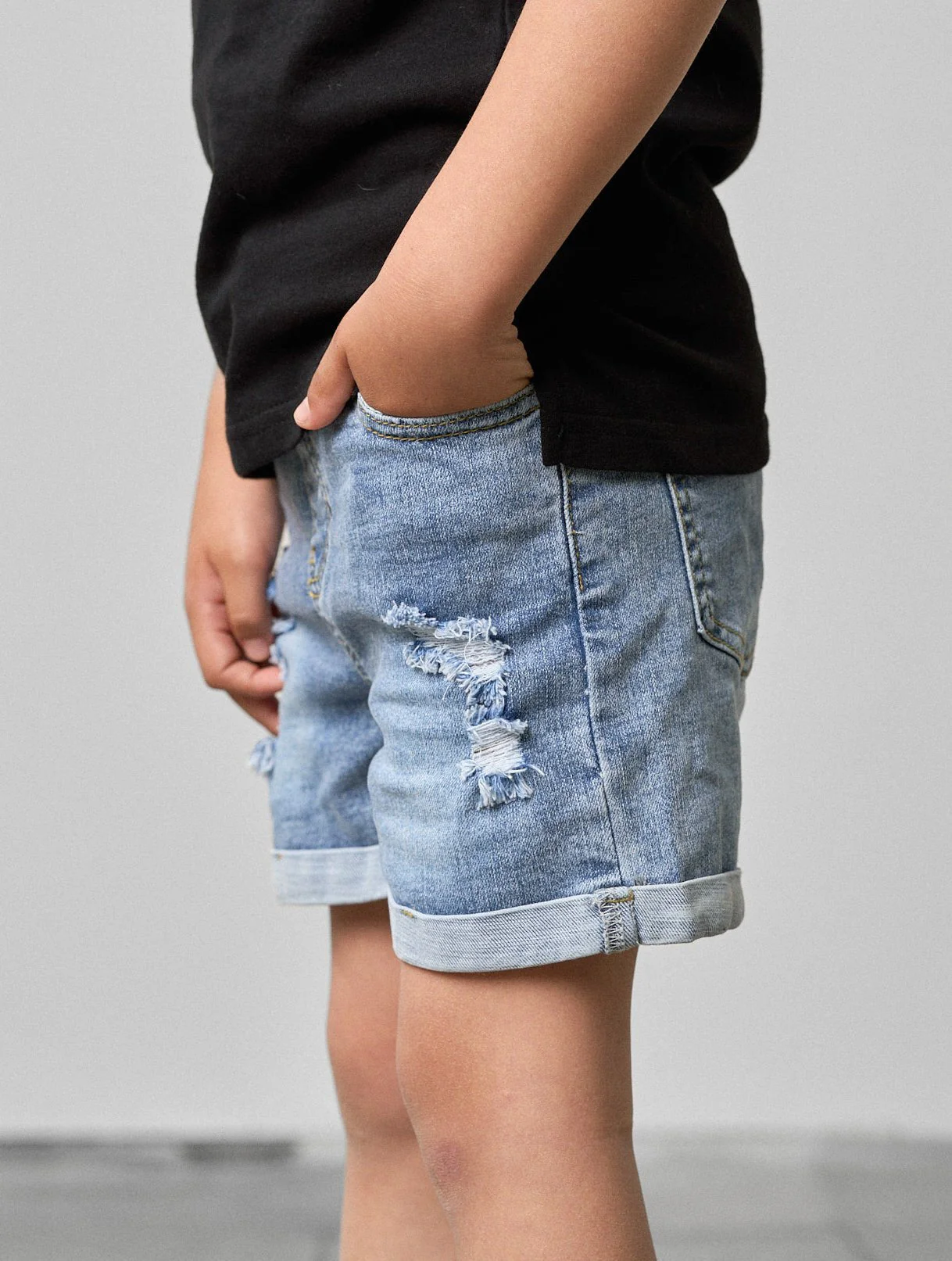 Distressed Denim Short - Image 11