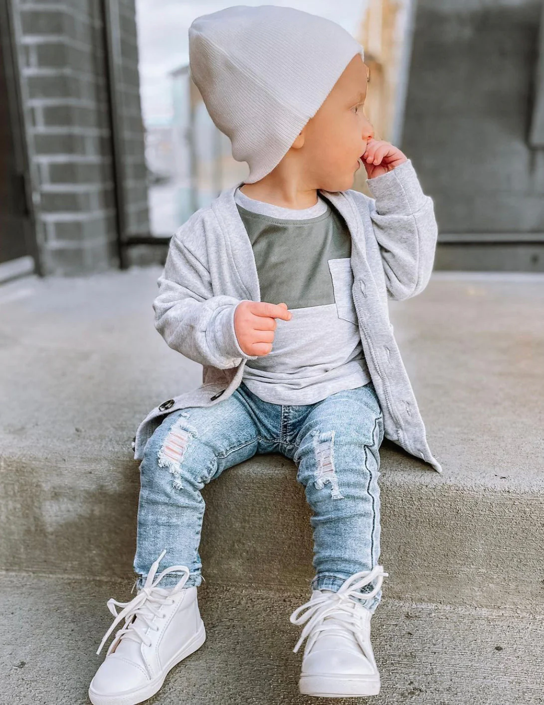 Light Wash Distressed Denim - Image 13