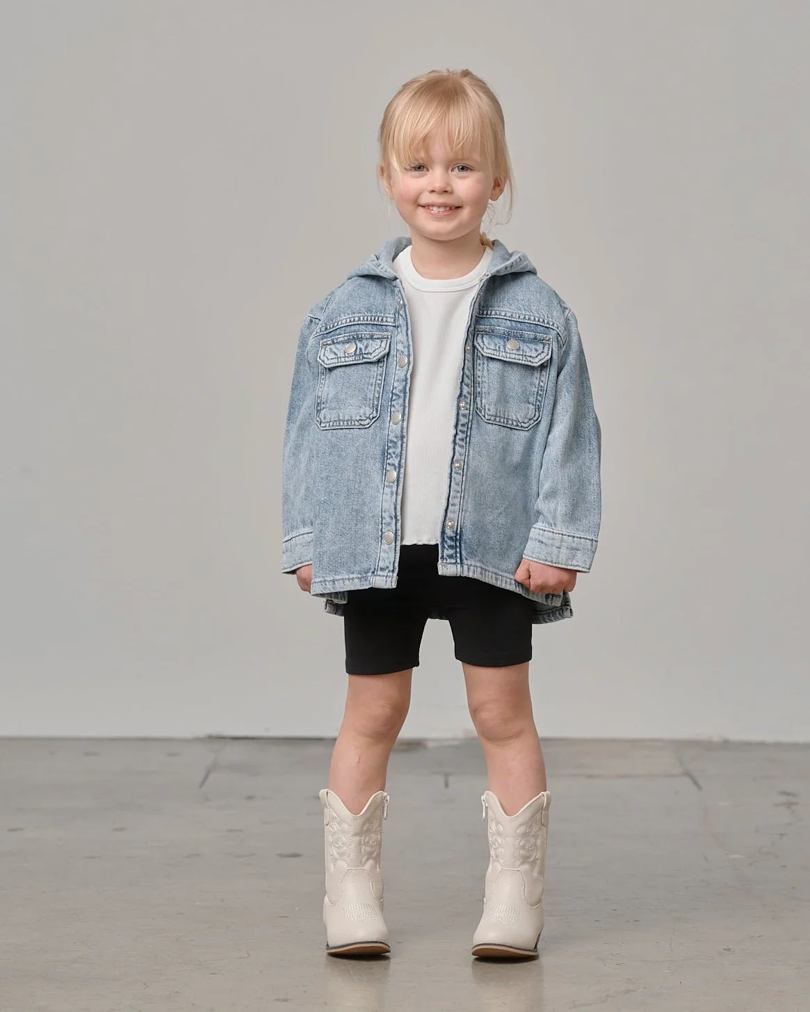 Lightweight Hooded Denim Jacket - Image 3