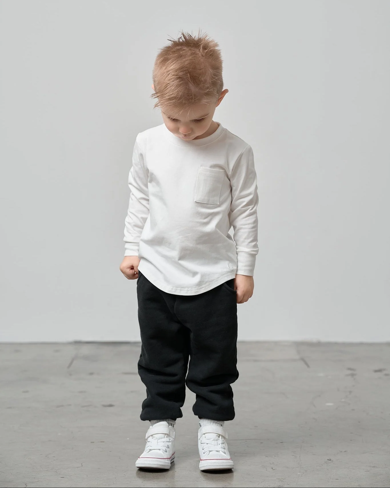 Long Sleeve Pocket Tee - White - Image 5