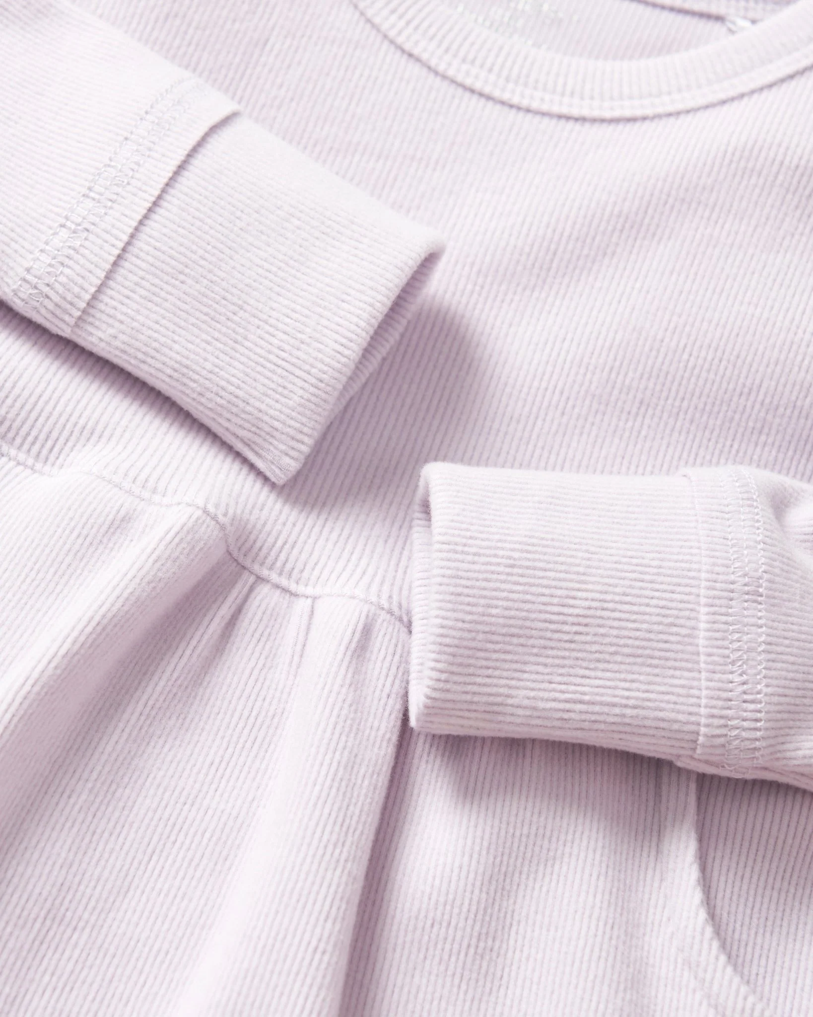 Long Sleeve Ribbed Dress - Lilac - Image 6
