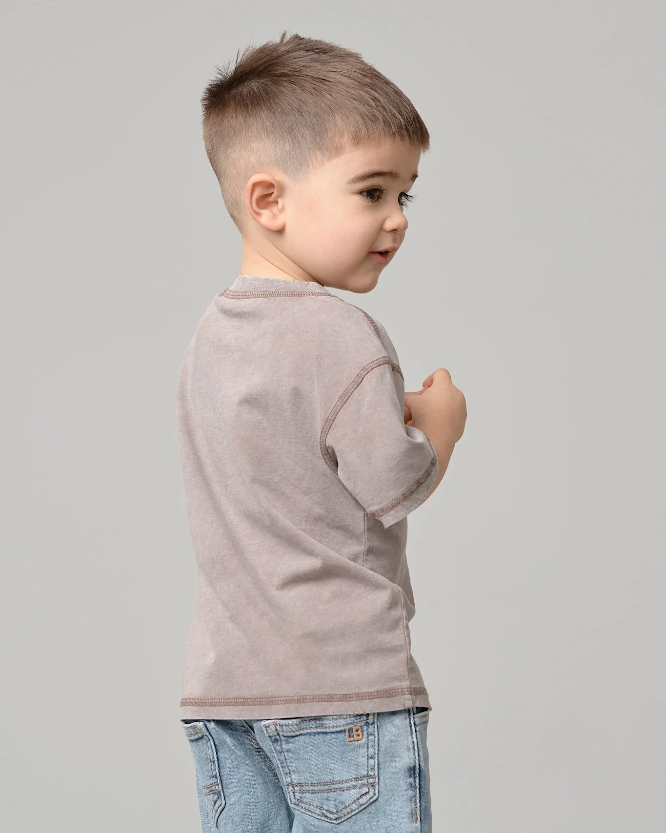 Mineral Wash Tee - Taupe - Image 5