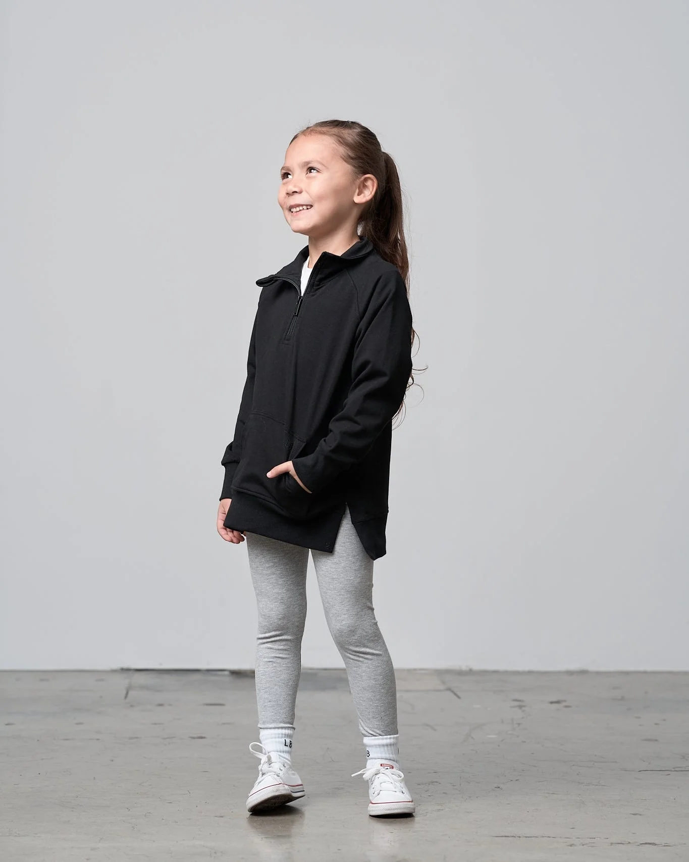 Quarter Zip Pullover - Black - Image 4
