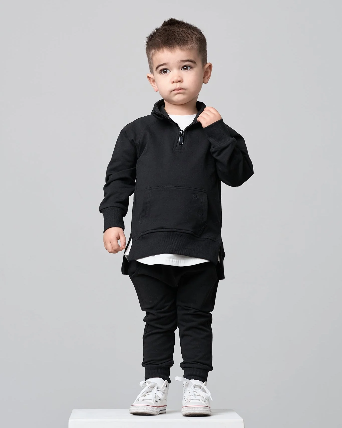 Quarter Zip Pullover - Black - Image 5