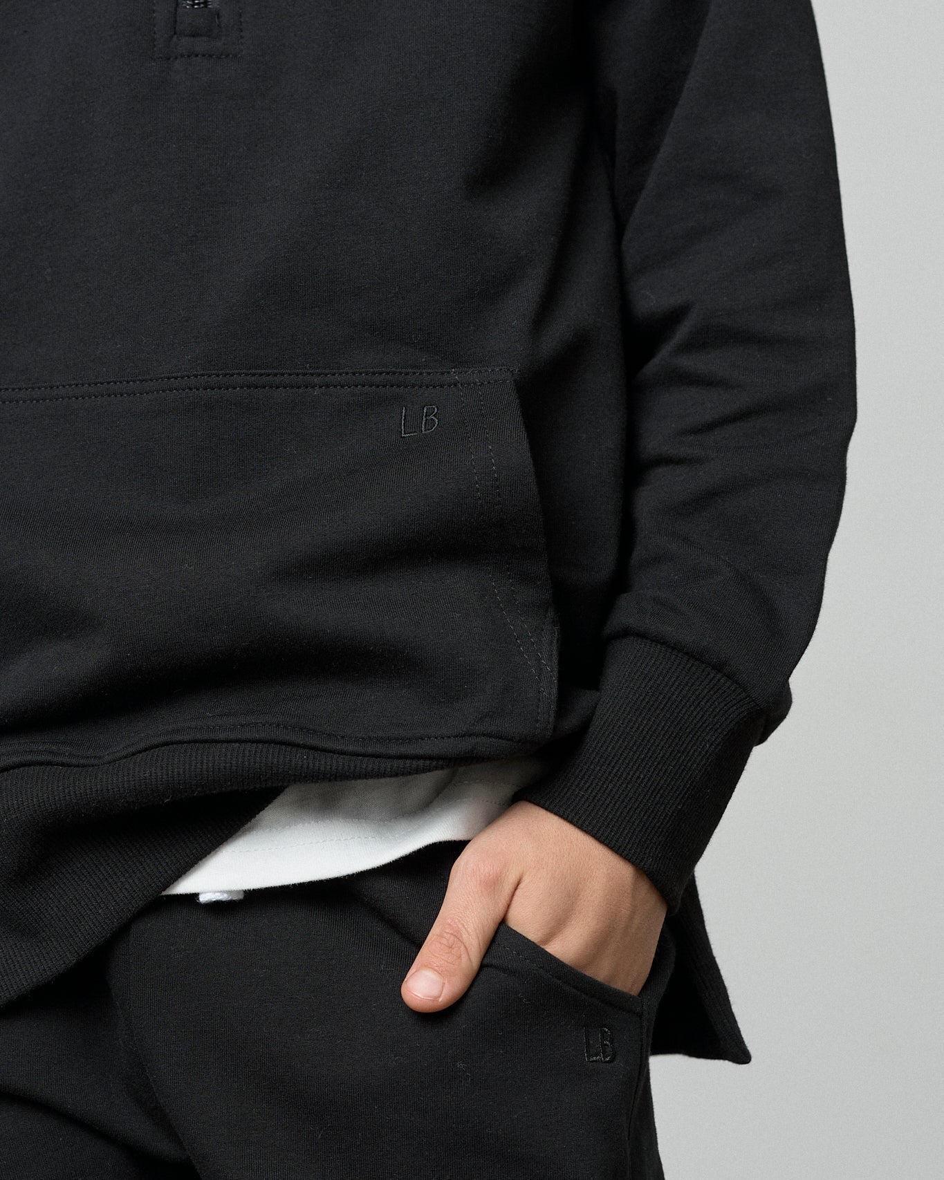Quarter Zip Pullover - Black - Image 8
