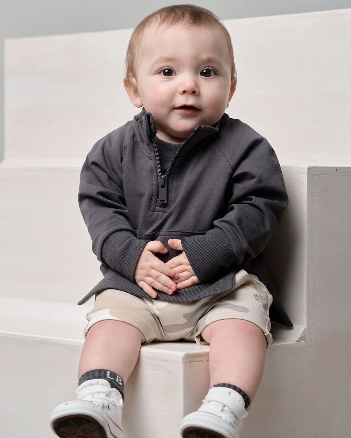 Quarter Zip Pullover - Iron