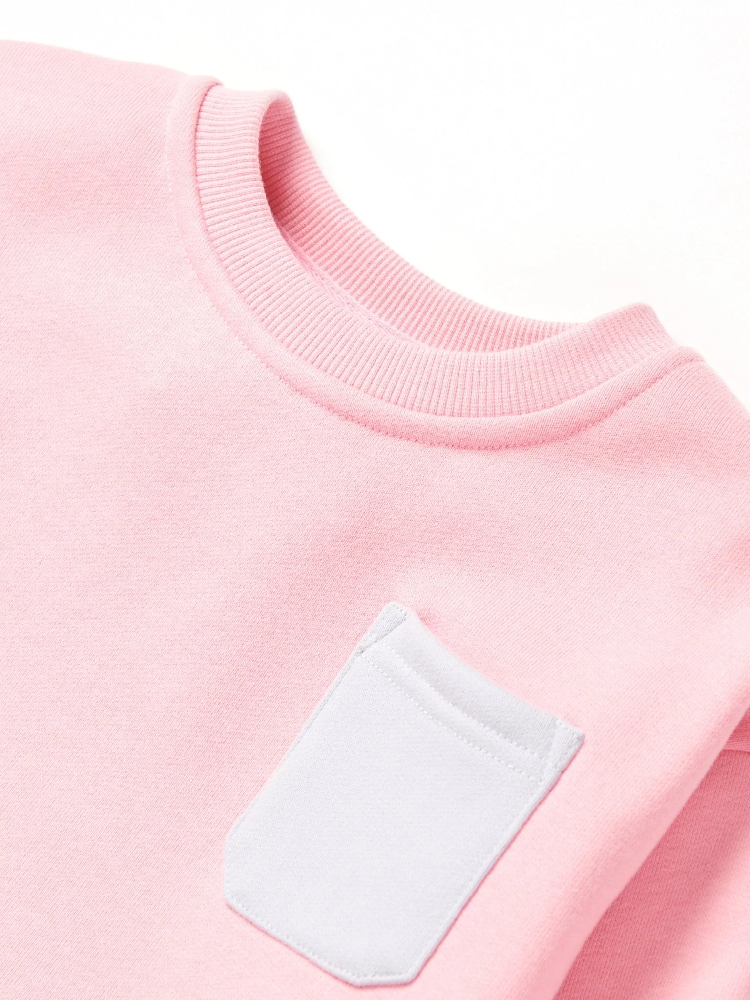 Raw Edge Elevated Crewneck - Rose - Image 9