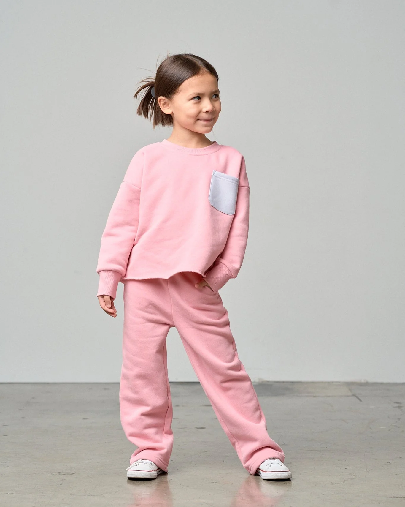 Raw Edge Elevated Crewneck - Rose - Image 4
