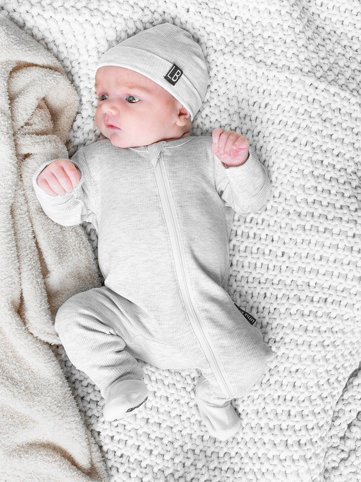 Ribbed Beanie - Grey - Image 5