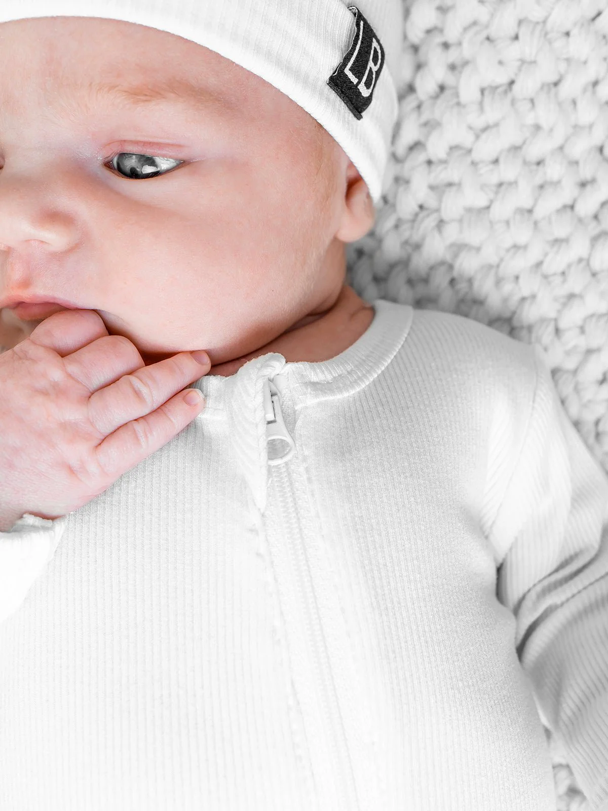 Ribbed Beanie - White - Image 6