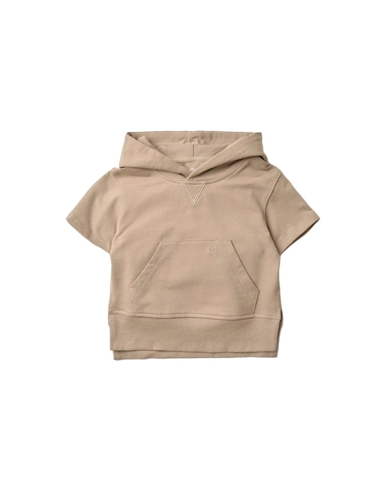 Short Sleeve Hoodie - Driftwood - Image 10