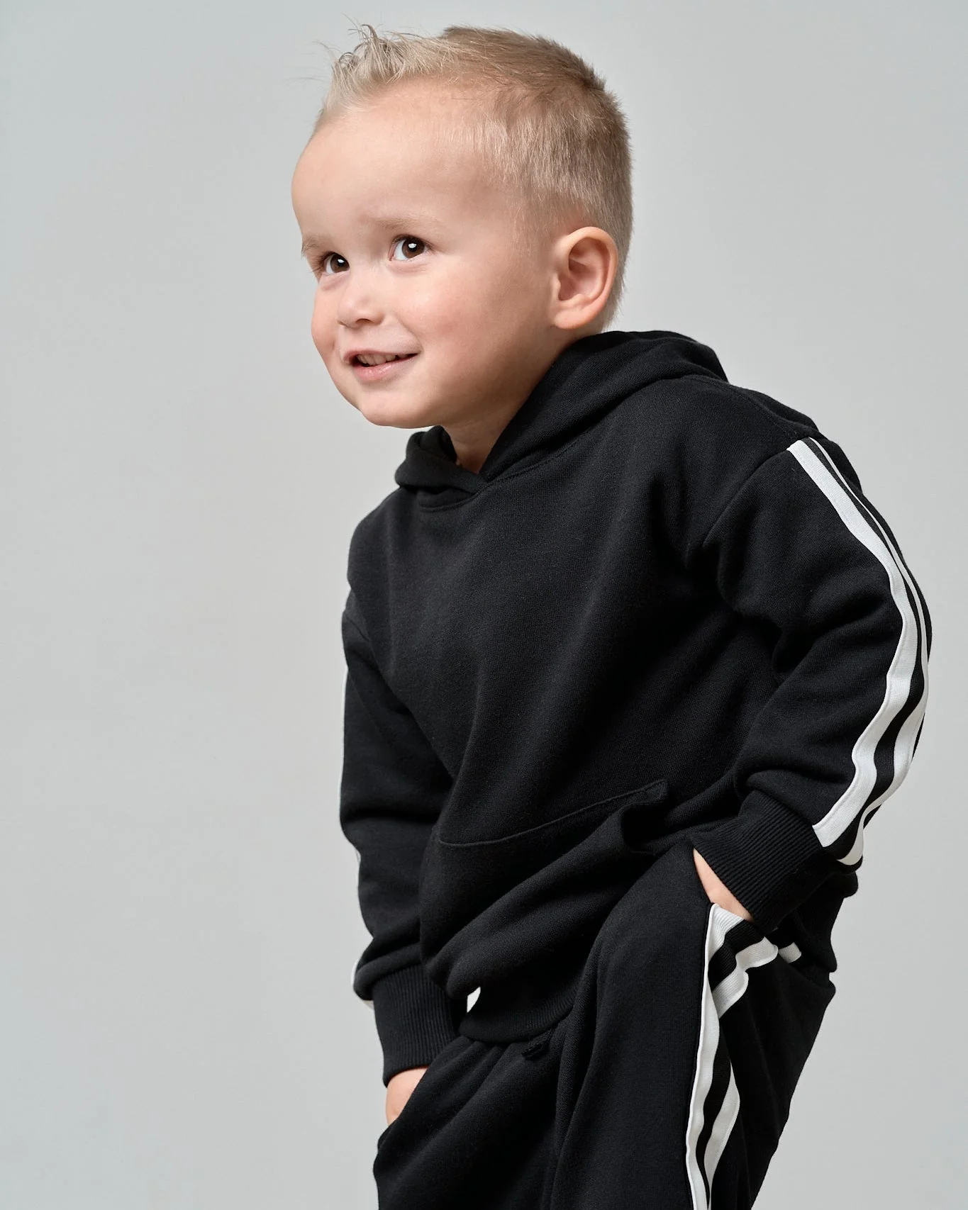 Side Trim Hoodie - Black - Image 3