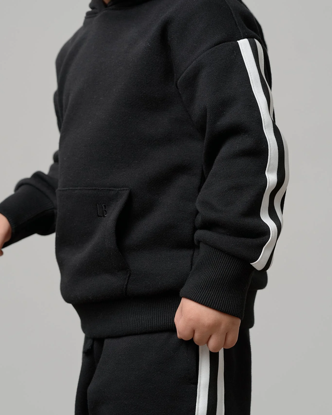 Side Trim Hoodie - Black - Image 5