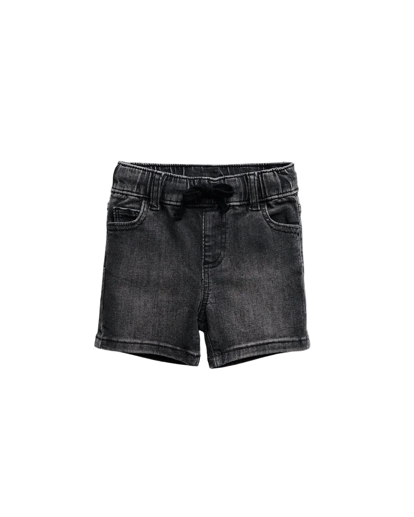 Straight Denim Short - Black Wash - Image 11