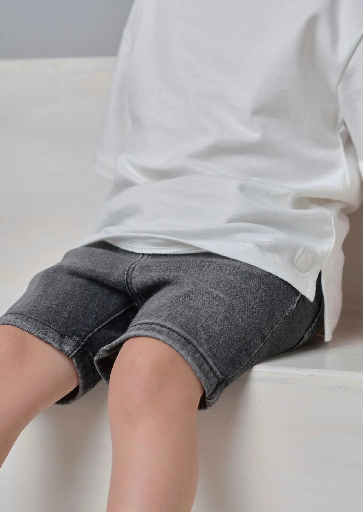 Straight Denim Short - Black Wash - Image 9