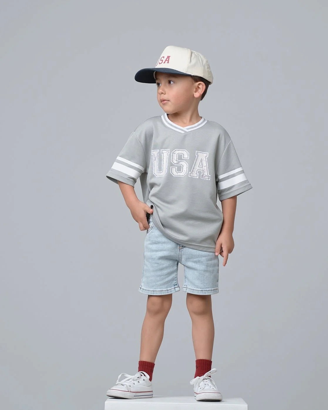 Straight Denim Short - Light Wash - Image 9