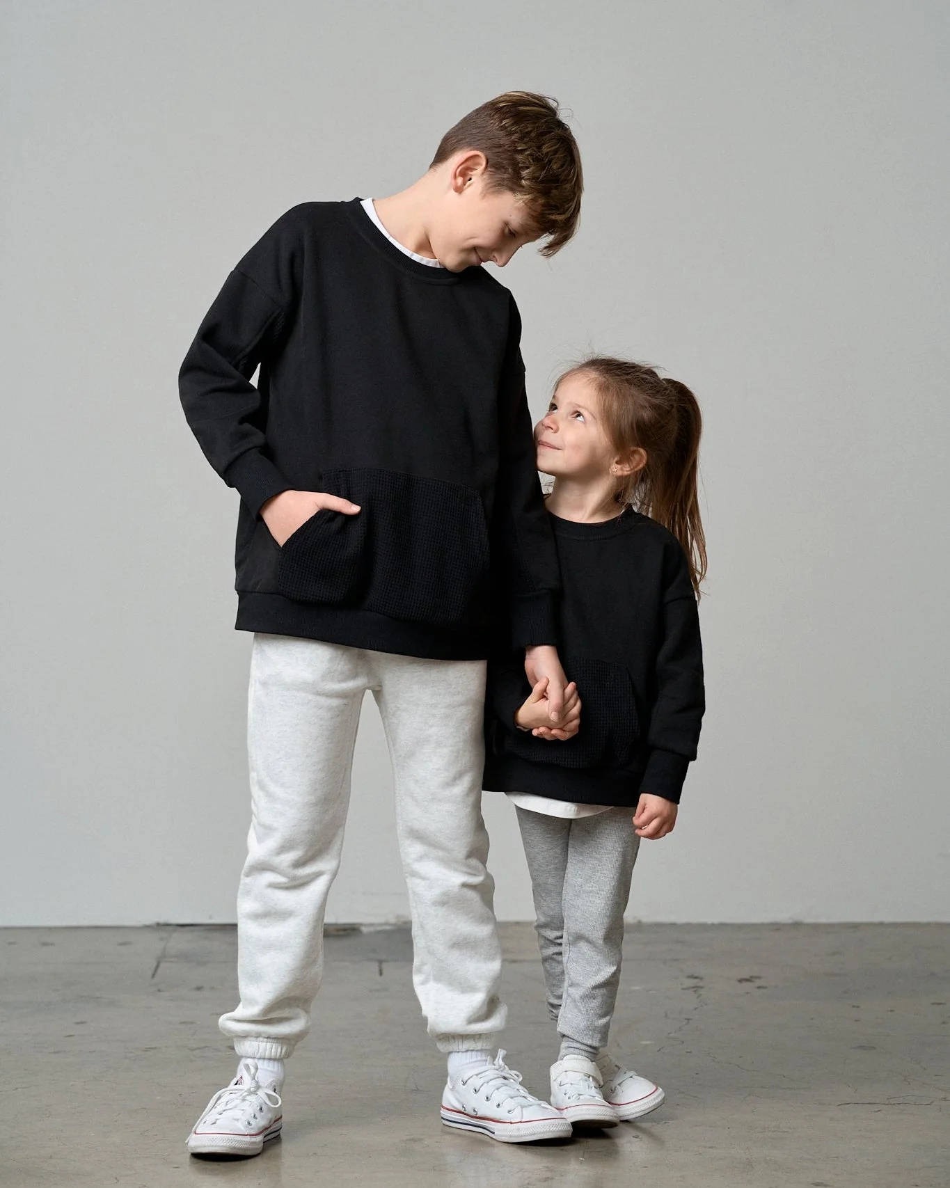 Waffle Hybrid Crewneck - Black - Image 5