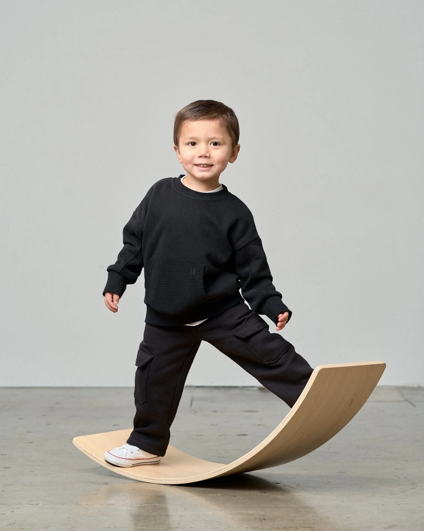 Waffle Hybrid Crewneck - Black - Image 9
